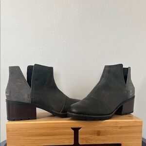 Sorel Charcoal Ankle Booties
